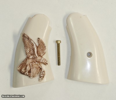 Smith & Wesson K & L Frame Ivory-Like Grips, Antiqued American Eagle