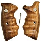 Smith & Wesson K & L Frame Goncalo Alves Wood Combat Grips, Square Butt - 1 of 5