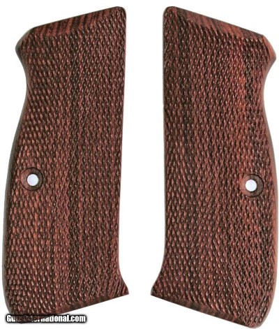 CZ Model 75 & 85 Rosewood Grips, Full Checkered