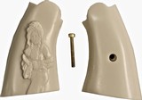 Smith & Wesson N Frame Service Style Ivory Like Grips, Relief Carved Nude