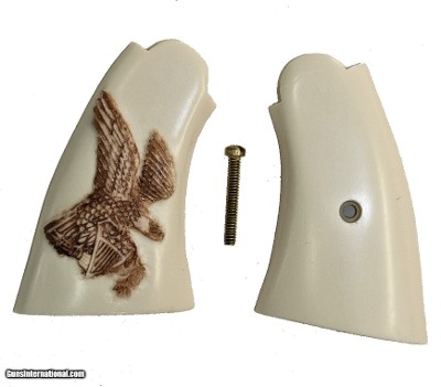 Smith & Wesson N Frame Ivory-Like Grips, Antiqued American Eagle