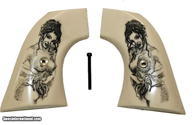 Heritage Rough Rider Large Bore Ivory-Like Grips With Naked Lady