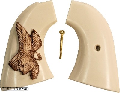 Colt Scout & Frontier Ivory-Like Grips With Antiqued American Eagle