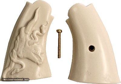 Smith & Wesson N Frame Ivory-Like Grips, Steer & Snake