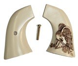 Colt SAA Ivory-Like Grips, 1st & 2nd Gen, Antiqued Folded Eagle - 1 of 1
