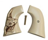 Colt SAA Ivory-Like Grips, 1st & 2nd Gen, Antiqued Relief Carved Steer - 1 of 1