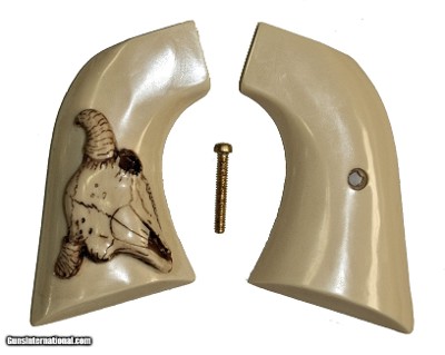 Ruger New Vaquero 2005 & 50th Anniv. Blackhawk .357 With Bison Skull