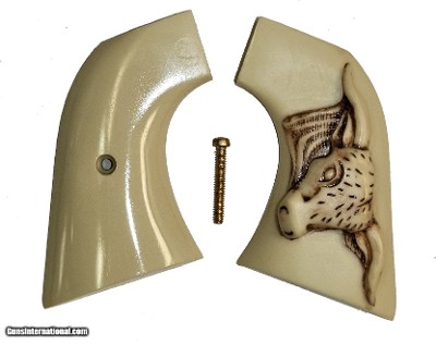 Ruger New Vaquero 2005 & 50th Anniv. Blackhawk .357 Ivory-Like Grips