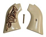 Heritage Rough Rider .22 Revolver Ivory-Like Grips With Relief Carved Steer