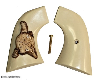 EMF1873 SA Great Western II Revolver Ivory-Like Grips, With Bison Skull
