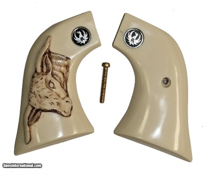 Ruger Wrangler Ivory-Like Grips With Steer & Medallions