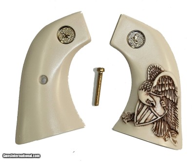 Colt SAA Ivory-Like Grips, Folded Eagle & Medallions
