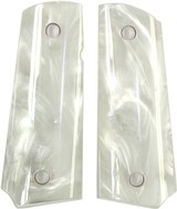 Colt 1911 Officers Model Pearl Premium Grips, White - 1 of 1