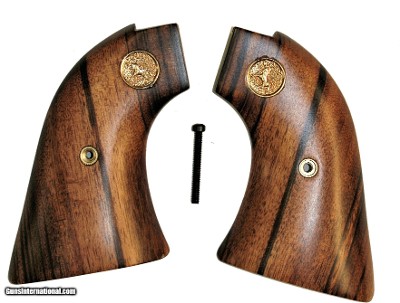 Colt Scout & Frontier Grips, Goncalo Alves Wood With Medallions