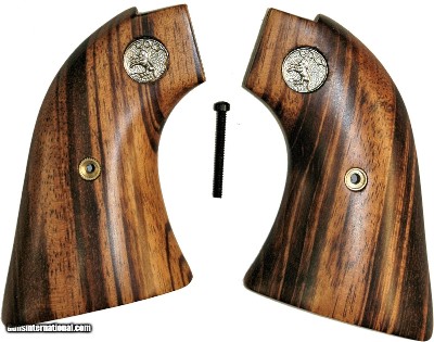 Colt Scout & Frontier Grips, Goncalo Alves Wood With Medallions