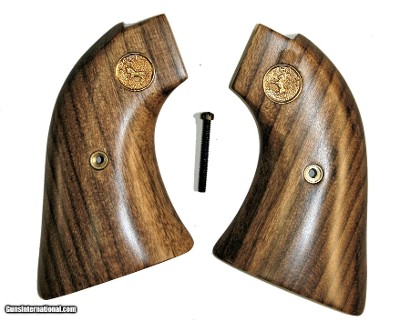 Colt Scout & Frontier Claro Walnut Grips, Smooth With Medallions