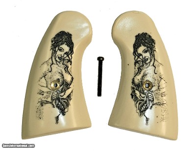 Colt Army Special Ivory-Like Grips With Naked Lady