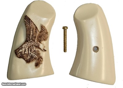 Smith & Wesson Schofield Ivory-Like Grips With Antiqued American Eagle