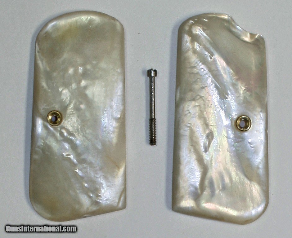 Colt 1903 And Colt 1908 Pocket Hammerless Real Mother Of Pearl Grips For Sale