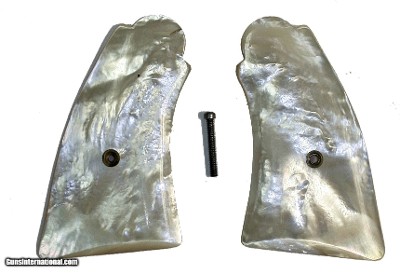 Smith & Wesson N Frame Real Mother of Pearl Grips, Aged