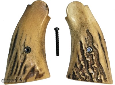 Smith & Wesson K & L Frame Real Old Red Stag Grips, Aged