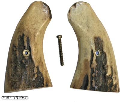 Colt Police Positive Special Real Old Red Stag Grips, Aged