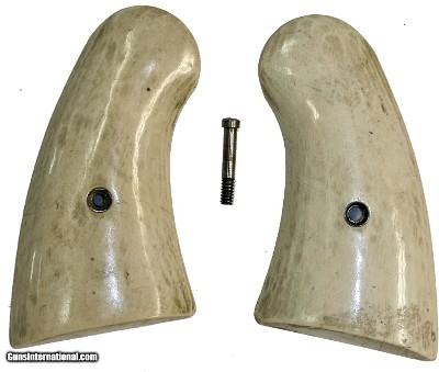 Colt Python & Colt 2021 Anaconda Real Old Polished Stag Grips, Aged, Small Panel