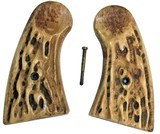 Colt Python or 2021 Anaconda Small Panel, Real Jigged Bone Grips, Aged - 1 of 1