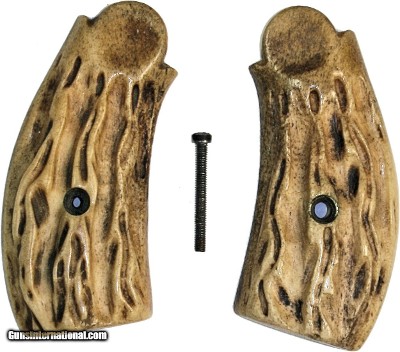Smith & Wesson .44 DA Real Jigged Bone Grips, Aged