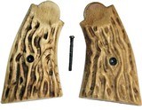 Smith & Wesson N Frame Real Jigged Bone Grips, Aged, Service Style