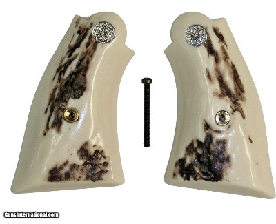 Smith & Wesson N Frame Stag-Like Grips, Service Style With Medallions