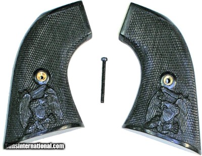EMF1873 SA Great Western II Revolver Grips, Checkered With Eagle