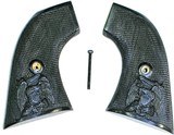 EMF1873 SA Great Western II Revolver Grips, Checkered With Eagle - 1 of 1