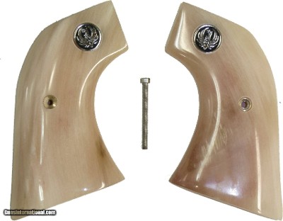 Ruger Vaquero XR3-Red Alaskan Dall Sheep Horn Grips With Medallions