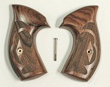 Smith & Wesson K & L Frame Rosewood Roper Grips, Round Butt - 1 of 2