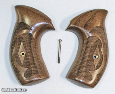 Smith & Wesson K & L Frame Walnut Roper Grips, Round Butt