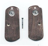 Colt 1903 & 1908 Pocket Hammerless Walnut Special Checkered Grips With Medallions - 1 of 2