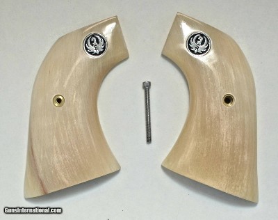 Ruger Vaquero XR3-Red Alaskan Dall Sheep Horn Grips With Medallions
