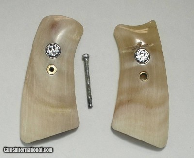 Ruger GP100 Alaskan Dall Sheep Horn Grips With Medallions