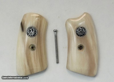 Ruger SP101 Alaskan Dall Sheep Horn Grips With Medallions