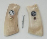 Ruger GP100 Alaskan Dall Sheep Horn Grips With Medallions