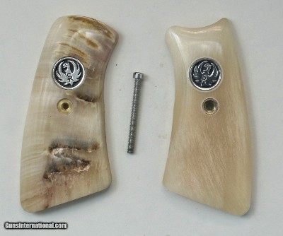Ruger GP100 Alaskan Dall Sheep Horn Grips With Medallions