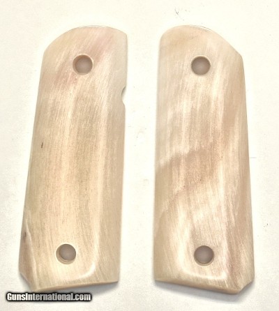 Colt 1911 Officers Model Alaskan Dall Sheep Horn Grips, Compact Size