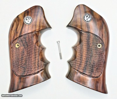 Ruger Super Blackhawk Rosewood Range Special Grips With Finger Grooves