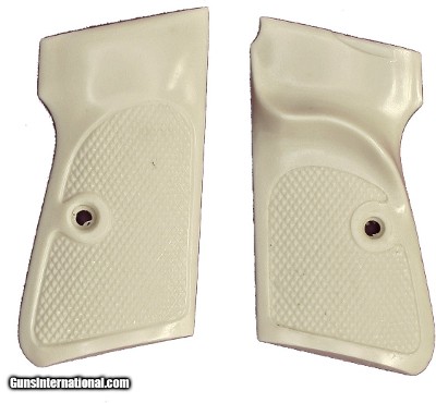 Walther Model PP & PPK/S Ivory-Like Target Grips, Thumb Rest