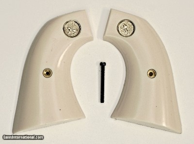 Colt SAA Ivory-Like Grips, 3rd Generation, Smooth With Medallions