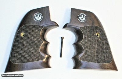 Ruger New Vaquero & Ruger 50th Anniv Blackhawk Walnut Grips, Finger Grooves