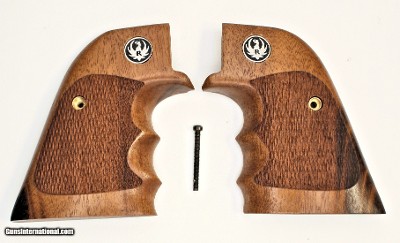 Ruger New Vaquero & Ruger 50th Anniv Blackhawk Walnut Grips, Finger Grooves