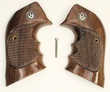 Ruger Vaquero XR3-Red Walnut Range Special Grips With Finger Grooves - 1 of 4