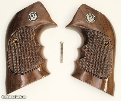 Ruger Vaquero XR3-Red Walnut Range Special Grips With Finger Grooves